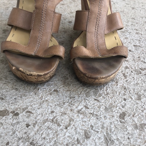 Nine West Entireo Faux Leather Sandal Wedges - Picture 2 of 7